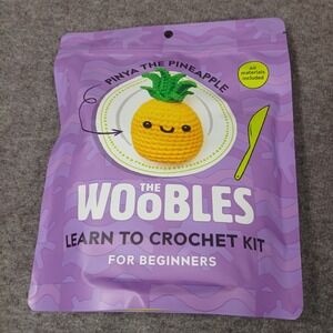 The Woobles Crochet Kit Kids OS Yellow Pinya the Pineapple Beginner amigurumi